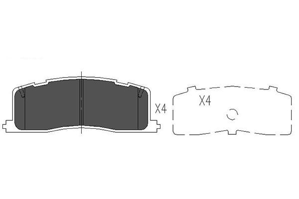 KAVO PARTS Комплект тормозных колодок, дисковый тормоз KBP-9059